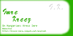 imre krecz business card